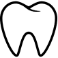 Simple tooth icon outline representing dental care and oral health services.