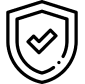 Shield with checkmark icon symbolizing security, protection, and verified trust for Covaney & Covaney.