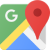Google Maps icon logo with colorful pin marker and map elements.